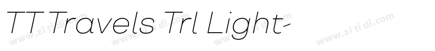 TT Travels Trl Light字体转换